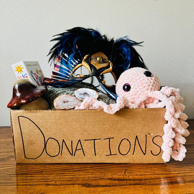 Box of donations